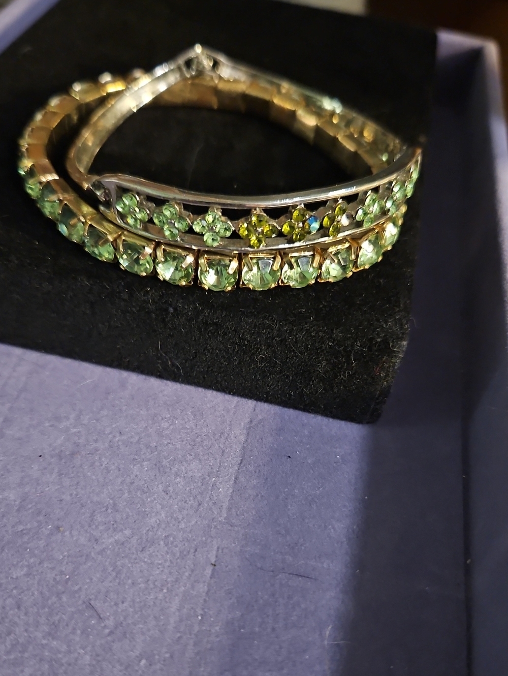 Green Crystal Tennis Bracelet - Sparkling Women's Bracelet
